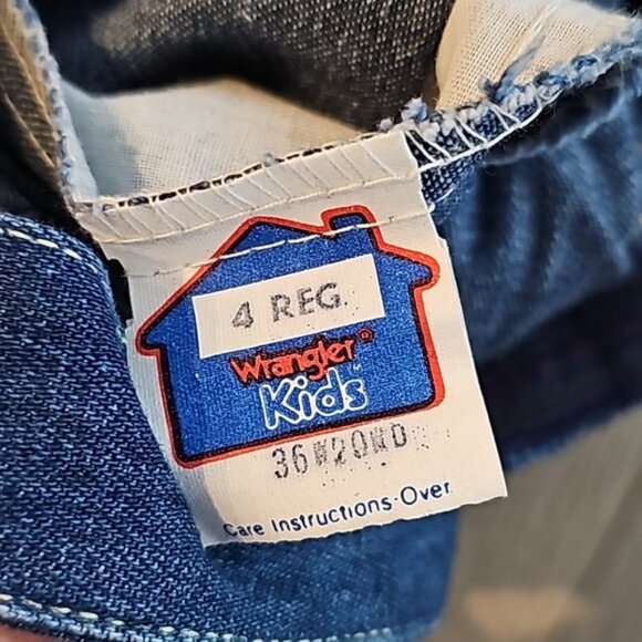 Vintage Wrangler Ice Cream Embroidered Denim Shortalls Overalls - Picture 8 of 9